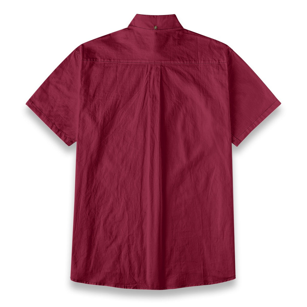 Red Plum Men's Breathable Cotton Shirt|125GSM