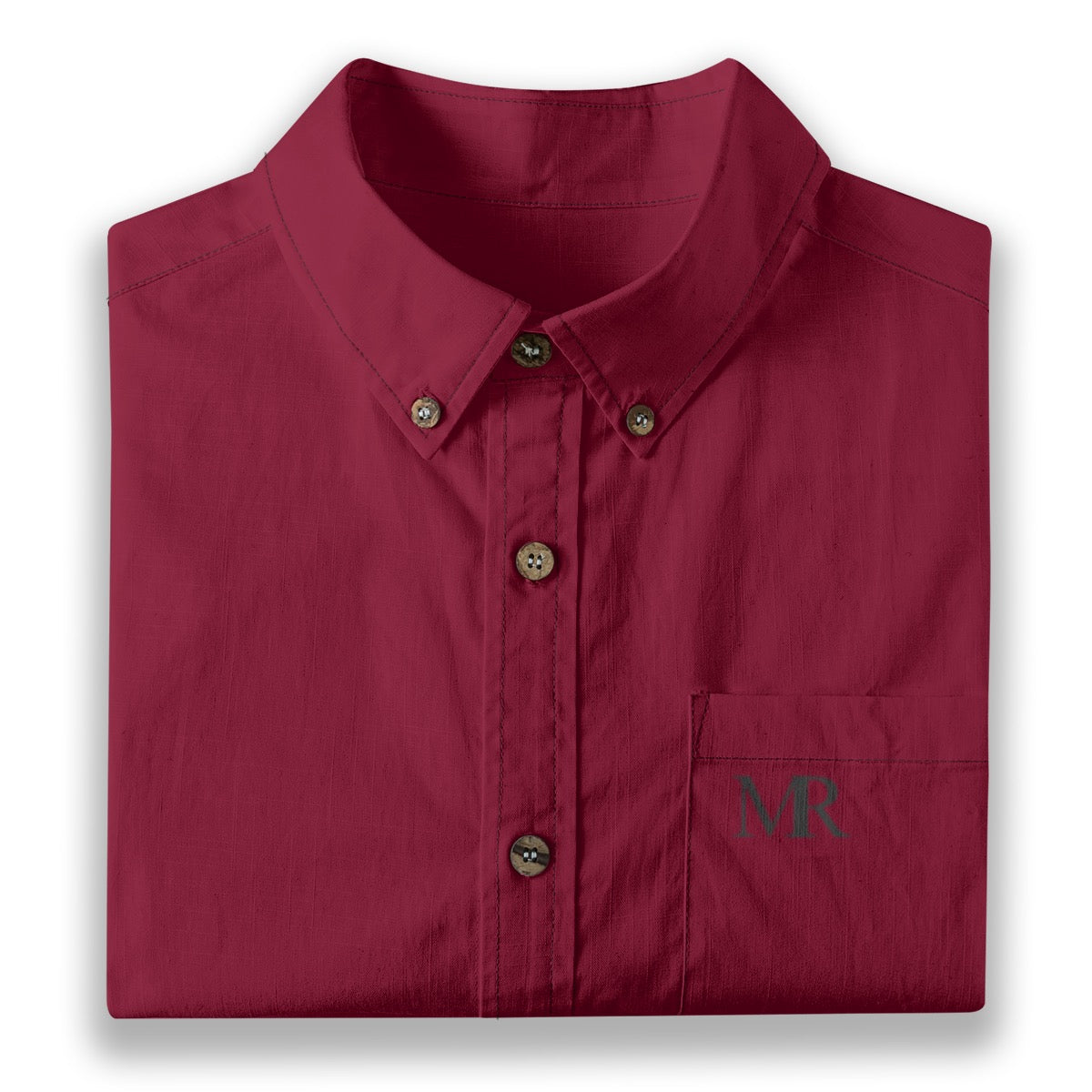 Red Plum Men's Breathable Cotton Shirt|125GSM