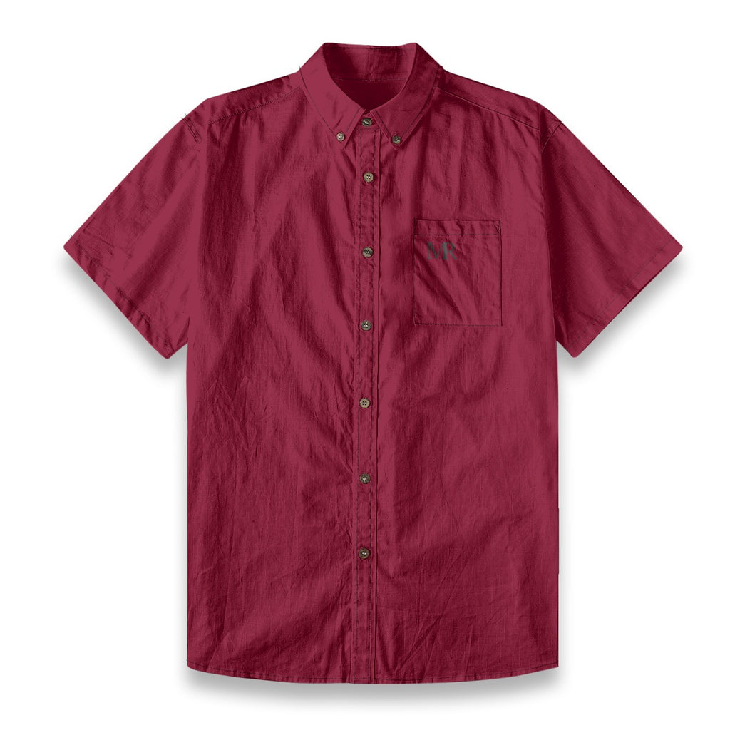 Red Plum Men's Breathable Cotton Shirt|125GSM