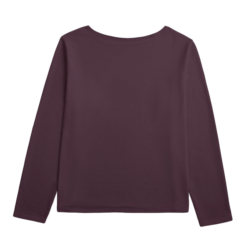 Plum Women’s Boat Neckline Sweatshirt With Chest Pocket | 310GSM Cotton