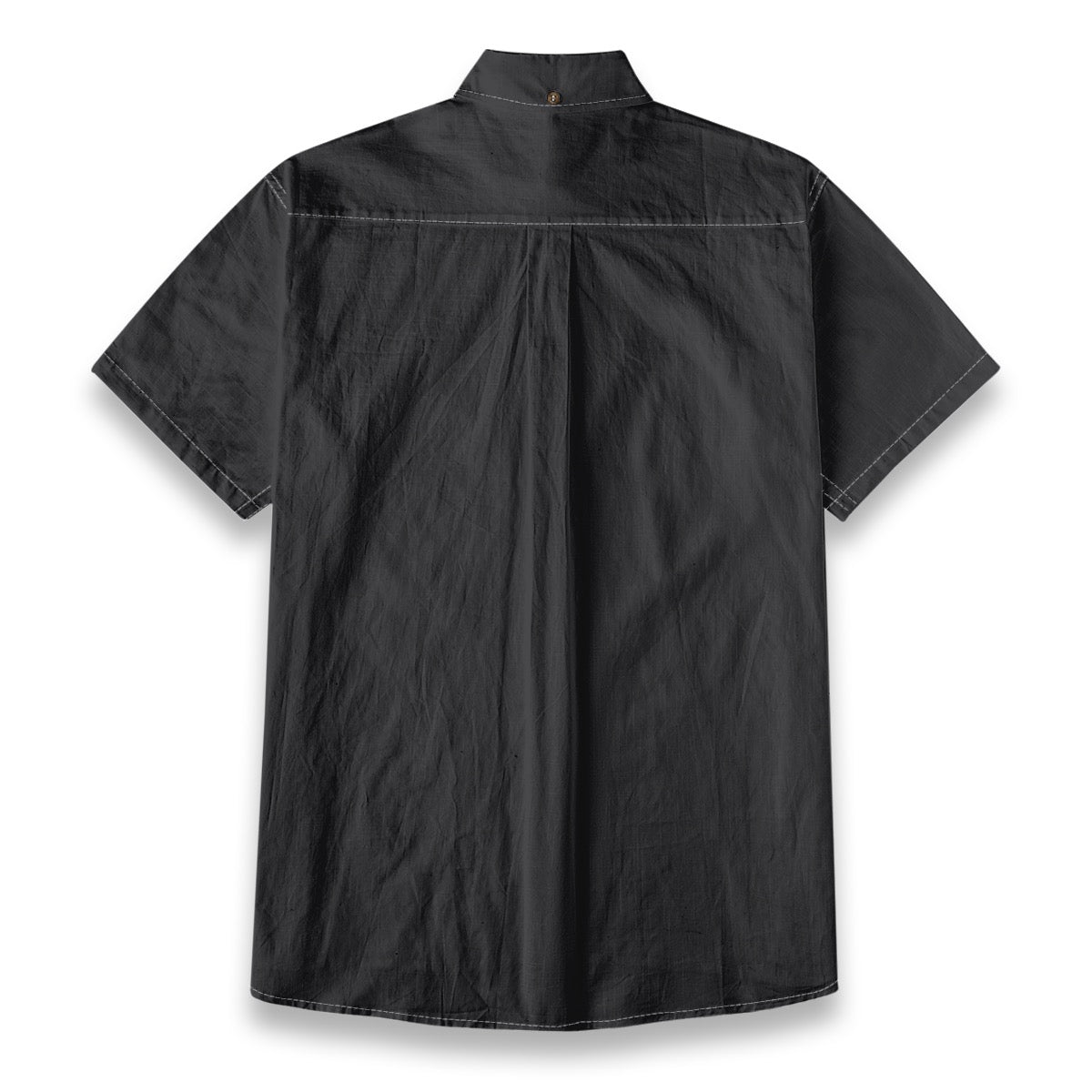 Matte Black Men's Breathable Cotton Shirt|125GSM
