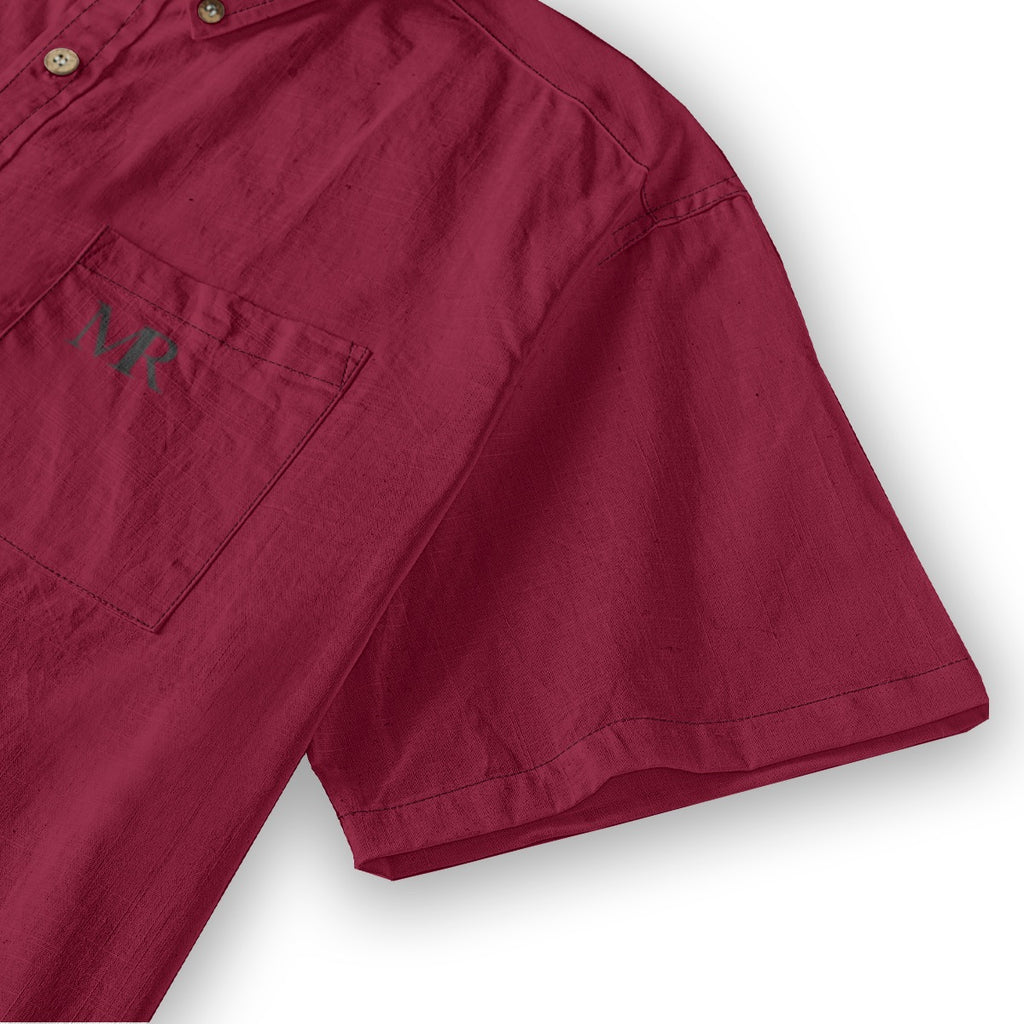 Red Plum Men's Breathable Cotton Shirt|125GSM